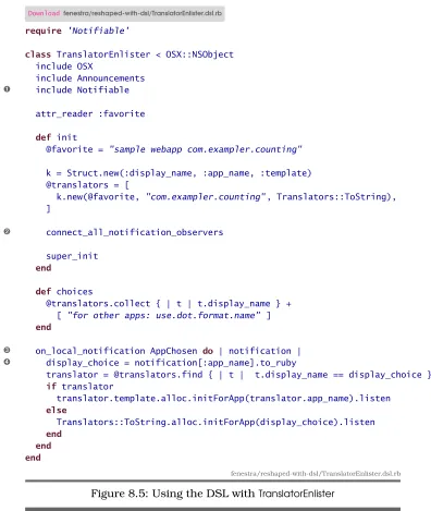 Figure 8.5: Using the DSL with TranslatorEnlister