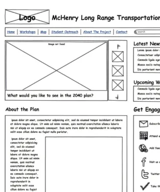 Figure 7-5. A sample homepage wireframe for a web site to encourage public participation 