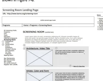 Figure 7-7. A sample wireframe for a web site to present a video library 