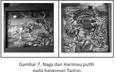 Gambar 6.  Naga pada atap vihara 