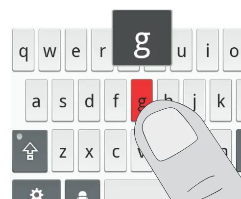 Figure 4-5: Pressing the g key.