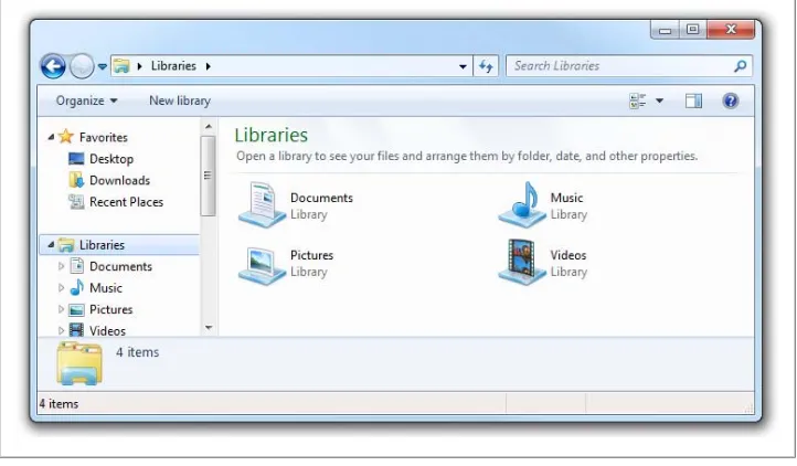 Figure 2-10. The Libraries in Windows Explorer