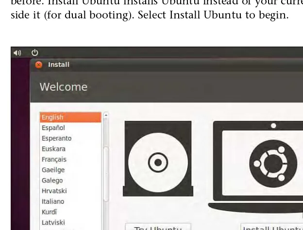 FIGURE 1.1Choose a language for the installation in this opening screen.