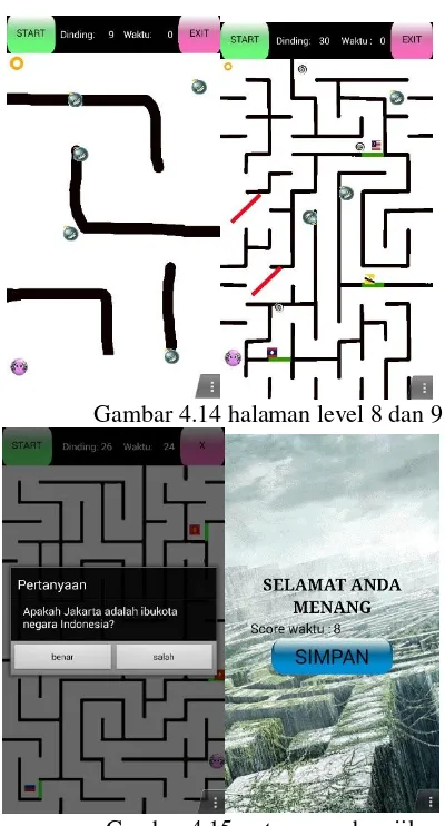 Gambar 4.14 halaman level 8 dan 9 