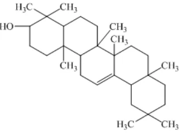 Gambar 2.4 Struktur kimia β-amyrin 