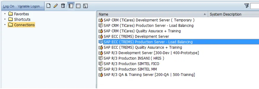 Gambar 2.2. Tampilan aplikasi SAP 