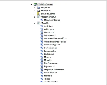 Figure 1-4. Project with .tt template files and their code-generated .cs files