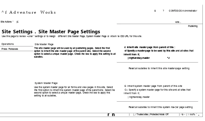 FIGURE 4-2 For those who need a more stringent master page change, the best option is to create a custom-