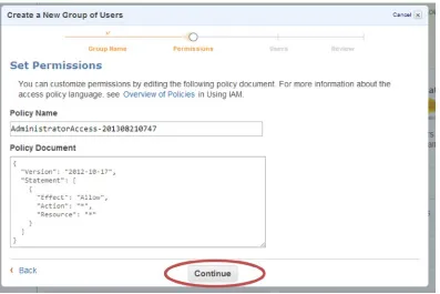 Figure 2-7. Reviewing the IAM policy