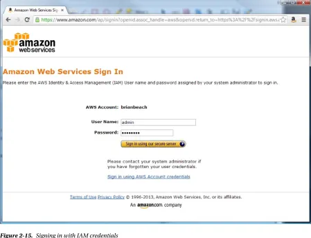Figure 2-16. Signed In as an IAM User
