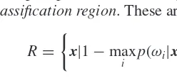 Figure 1.7Illustration of acceptance and reject regions.