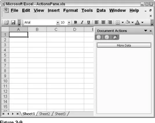 Figure 3-9The actions pane contains a world of functionality. All sorts of controls can be added to the actions pane