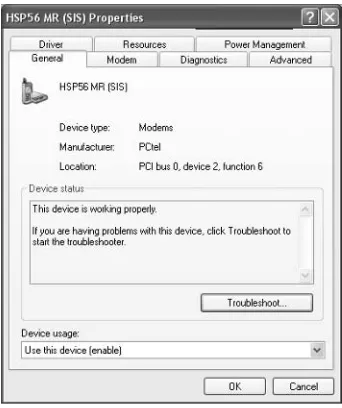 figure modems for use with Windows XP Professional.