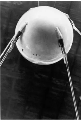 FIGURE 1.15The Vanguard project (the satellite was called the “grapefruit”). (Source:NASA.)