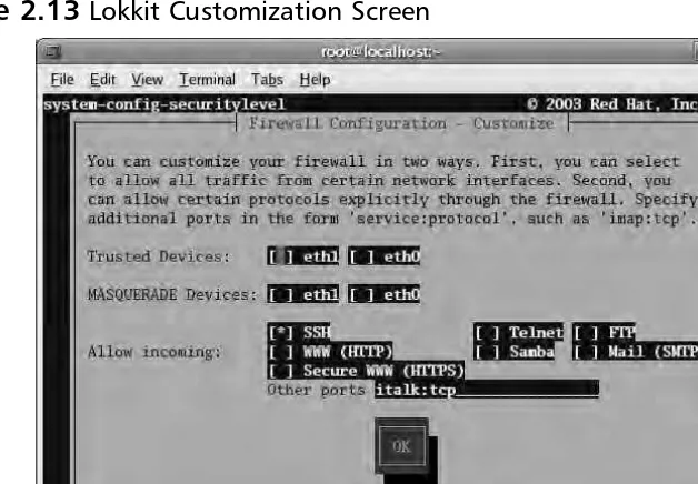 Figure 2.13 Lokkit Customization Screen
