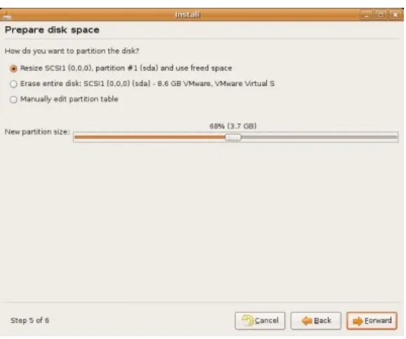 Figure 4-1: Tell the installer how to partition the disk.