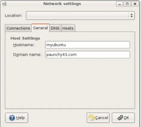 Figure 6-1: Setting your hostname and domainname.