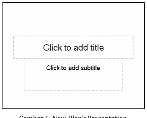 Gambar 6. New Blank Presentation 