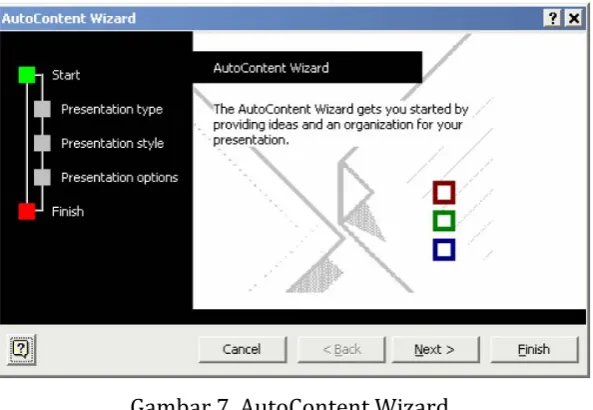 Gambar 7. AutoContent Wizard 