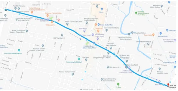 Gambar 2. Peta Jalan Gatot Subroto Bandung 