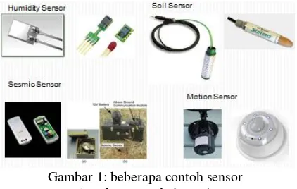 Gambar 1: beberapa contoh sensor  