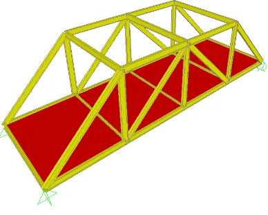 Gambar II.1 Model Struktur Rangka Batang pada Jembatan 