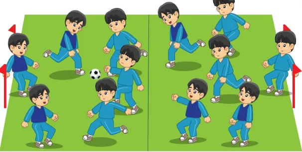 Gambar bermain sepak bolaSumber : Buku Peserta didik PJOK Kelas VII