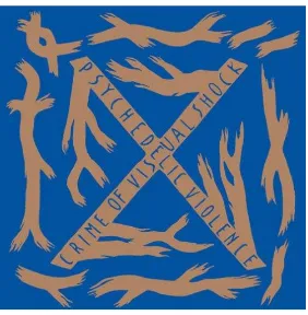 Gambar 5.1 “Crame of Visual Shock” Slogan dari Band X Japan dalam cover album Blue Blood 