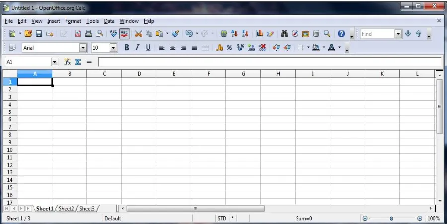 Gambar 2: Komponen OpenOffice 