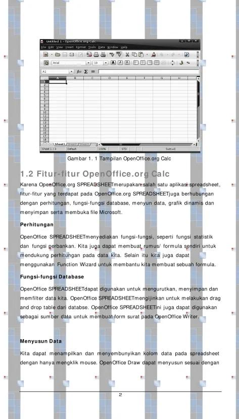 Gambar 1. 1 Tampilan OpenOffice.org Calc 