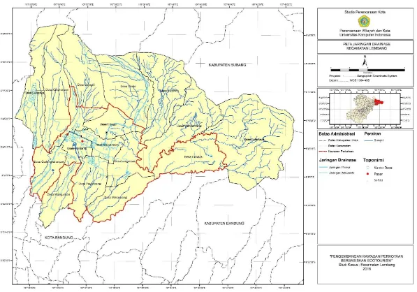 Gambar 3-8 : Peta Jaringan Drainase Kecamatan Lembang 