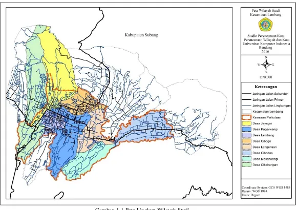 Gambar  1-1 Peta Lingkup Wilayah Studi 