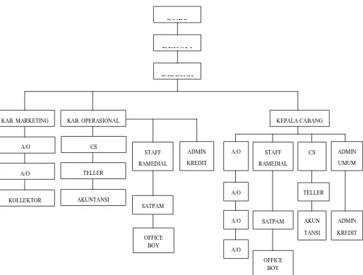 Gambar 4.1. Struktur Organisasi PT. BPR Mitradana Mandiri 