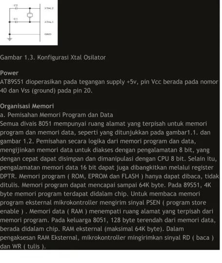 Gambar 1.3. Konfigurasi Xtal Osilator