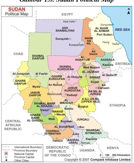 Gambar 1.8. Sudan Political Map 