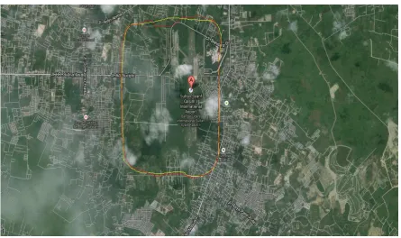 Gambar 1.3 : Area bandara yang berdekatan dengan pemukiman. 