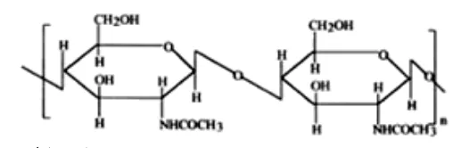 Gambar 2. Struktur kimia Khitin  