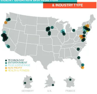 figure 2.2 Breakdown of 2012 Lemonly Clients by Location and Category Source: Lemonly