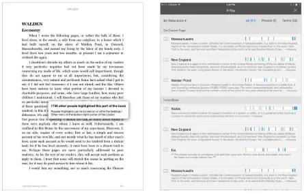 Figure 1–3. The Kindle iPad app includes features that use metadata to allow you to explore books in interesting new ways that were previously impossible 