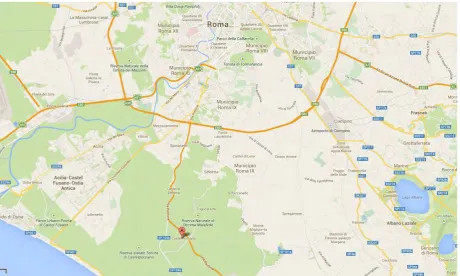 Fig. 1 - Castel Romano. Localizzazione.