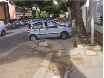 Fig. 4. Uneven sidewalk in Via Ugo La Malfa