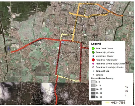 Gambar 6. Peta Volume Lalulintas (LHR Tahun 2012) Sebagian Jalan Kota Tegal   