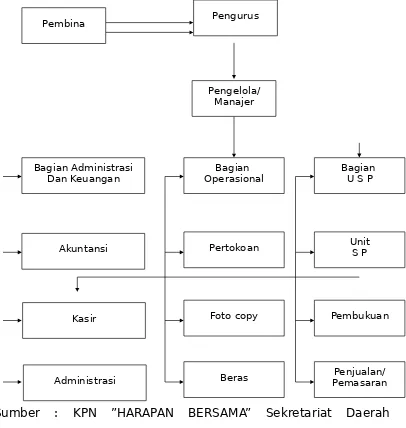 Gambar 1. Struktur Organisasi KPN ”HARAPAN BERSAMA”