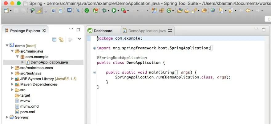 Figure 1-7. Navigate to DemoApplication.java