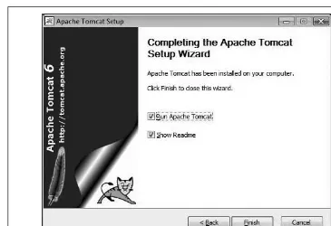 Figure 1-4. Windows installation of Tomcat is complete