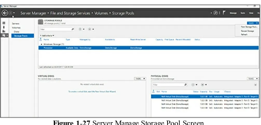 Figure 1-26 The Server Manager Screen from Windows Server 2016