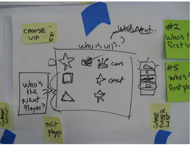 Figure 7-7. The paper prototype begins to take shape.