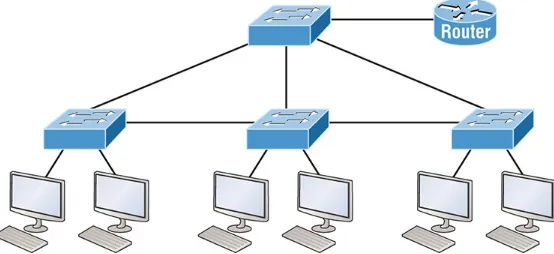 Figure 1-5: Switched networks creating an internetwork