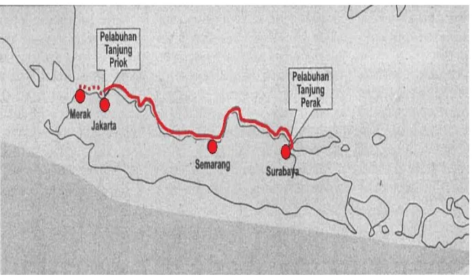 Gambar 2.1 Rencana Lokasi Pembangunan Jalan Tol Atas Laut 