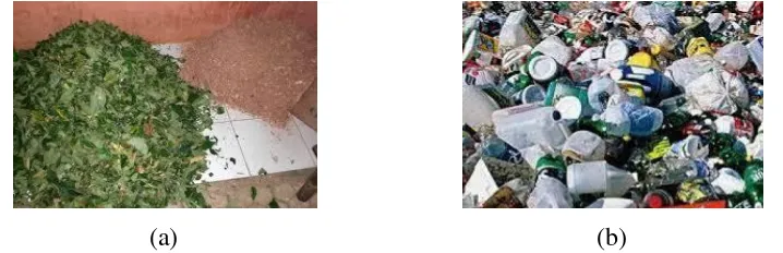 Gambar 2.1 Sampah Organik (a) dan Sampah Anorganik (b) 